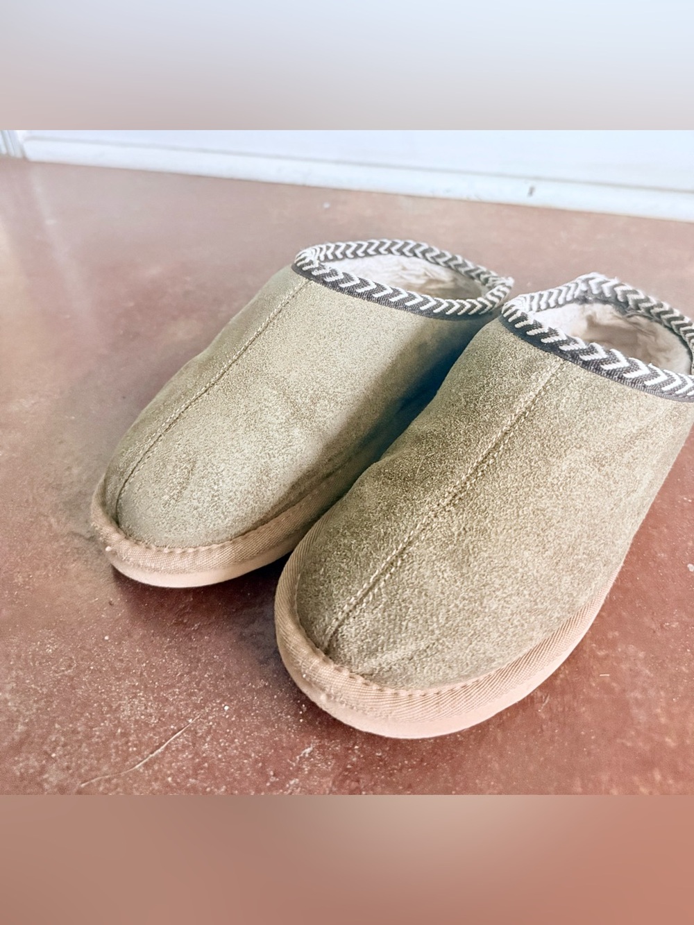BearPaw Big Kids Slip-On Suede Slippers
